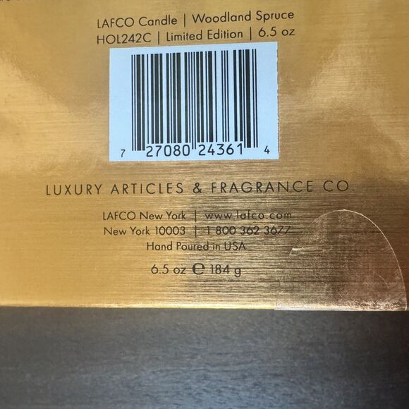 NEW LAFCO NY Luxury Candle Woodland Spruce 6.5 Fragranced Green Glass Spruce Fir - Picture 5 of 10